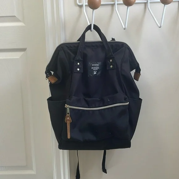 Anello | Bags | Anello Backpack Top Zipper Bag Black | Poshmark
